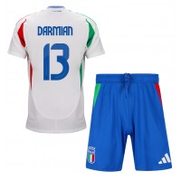 Fotballdrakt Barn Italia Matteo Darmian #13 Bortedraktsett EM 2024 Kortermet (+ Korte bukser)